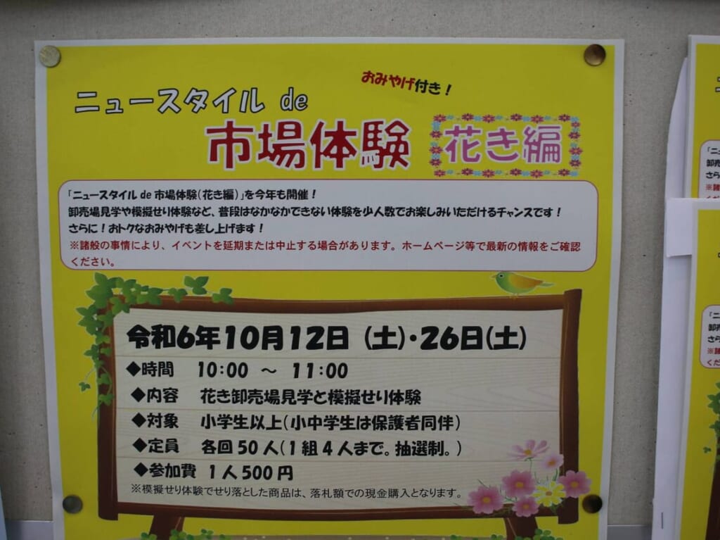 市場体験花き